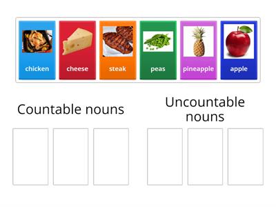 Classify nouns to countable and uncountable