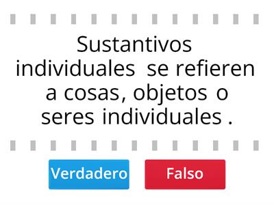 Sustantivos individuales 