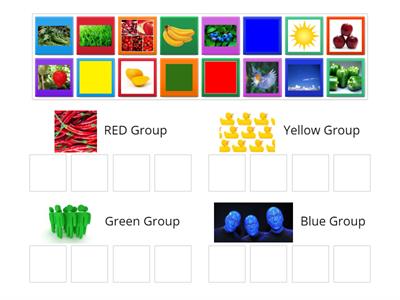 Let us put the colours in correct group.