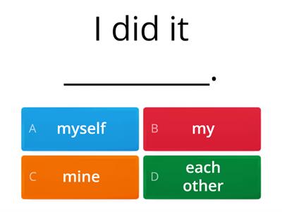  Reflexive pronouns & each other, one another