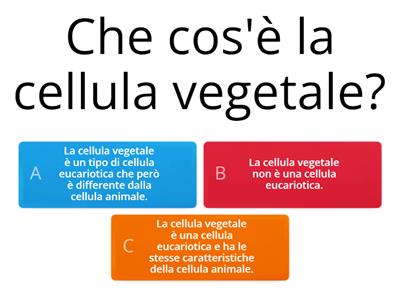 Quiz Cellula Animale e Vegetale