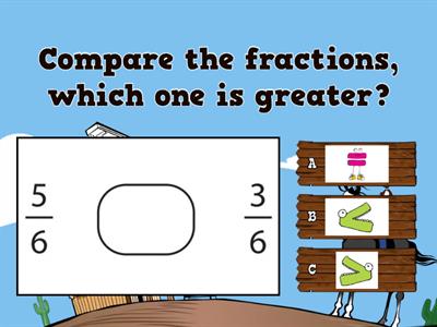 Comparing Fractions with common denominators