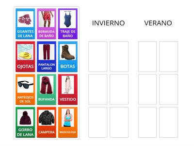 ROPA Y ESTACIONES DEL AÑO 