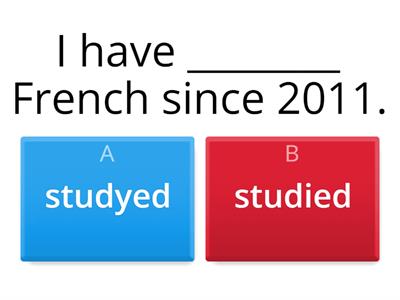 Present perfect (past participle)