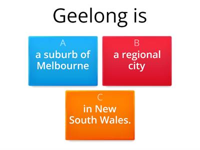 City, suburb, regional, urban, outback, inner city