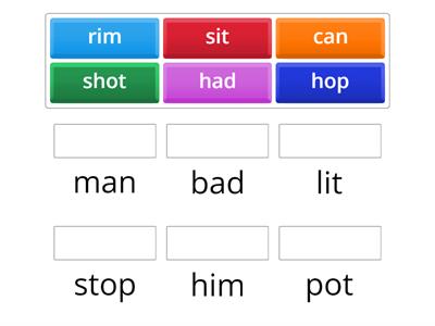 Rhyme Short Vowels 1