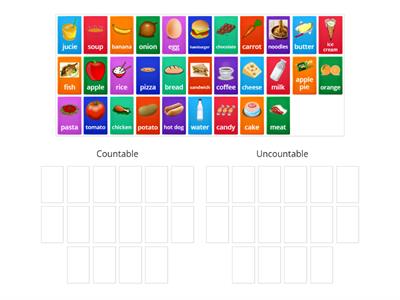 Countable and uncountable (food)