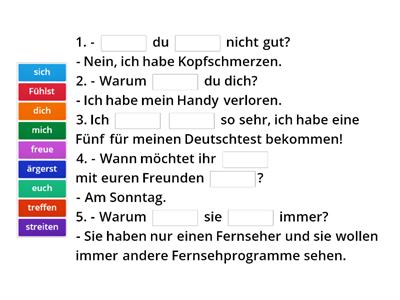 Sich-Verben - Dialoge