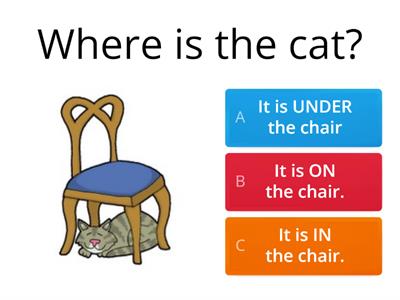 Prepositions of place -IN, ON, UNDER