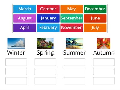 PE Group sort - months and seasons