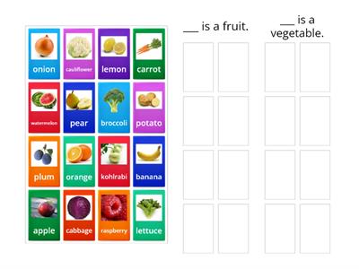 Me1a Sci - Fruits and vegetables