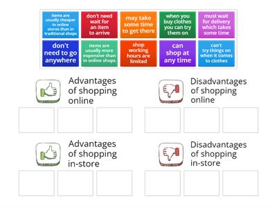 EGE Advantages and disadvantages of shopping online and shopping in-store