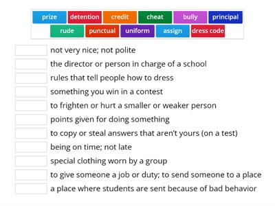 Vocabulary: School life - UNCOVER 3  - unit 6