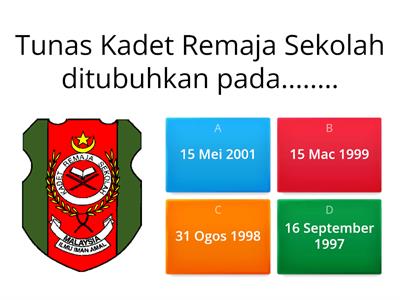 Kuiz Tunas Kadet Remaja Sekolah (Sejarah)