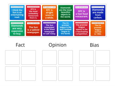 Fact, opinion and bias