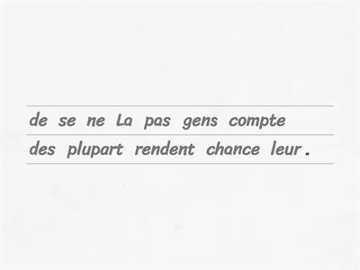 Ordre des mots dans la phrase : les indéfinis