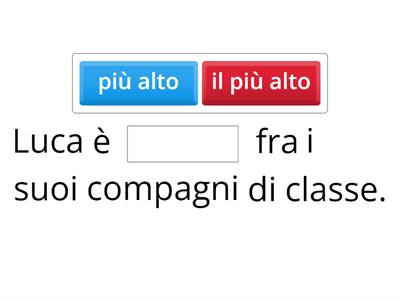 comparativi e superlativi particolari