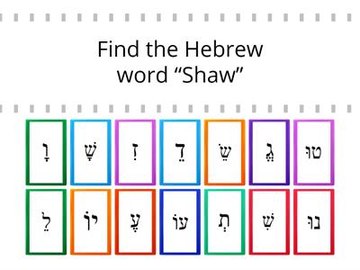 Hebrew Letters and Sounds