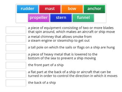 Parts of a ship