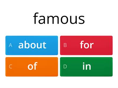 Adjectives+prepositions (Unit 1F)