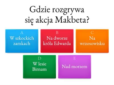 Makbet (test znajomości lektury)