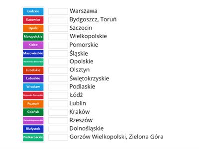 Województwa Polski i ich stolice kl.7