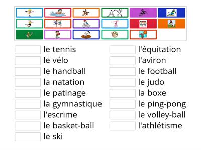 Y5 01 Noms des sports