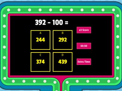 Take Away Tuesday - Subtraction with 3 digit numbers