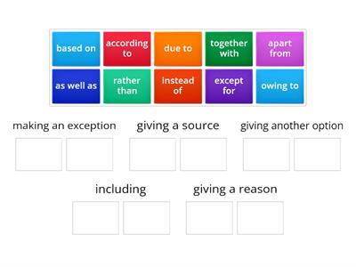 complex preposition sorting