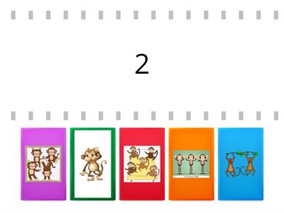 Match the monkeys to the numbers