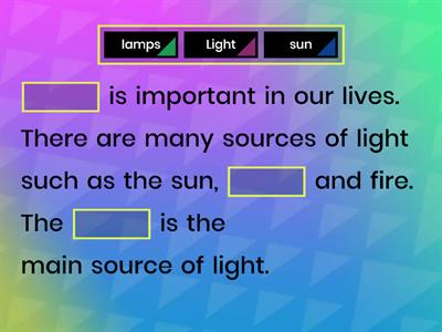 SCIENCE (YEAR 2) - UNIT 6: LIGHT AND DARK