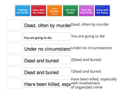 Death Idioms and Phrases