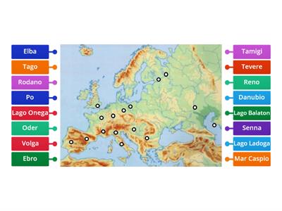 Europa fisica: fiumi e laghi