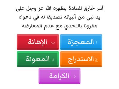 مراجعة  الدروس  (  المقررة  -  الوحدة  الرابعة     )   