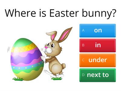 Easter bunny prepositions