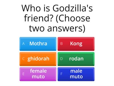 Godzilla quiz!