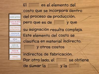 Sesión 5 - Actividad 2 - Elementos del Costo