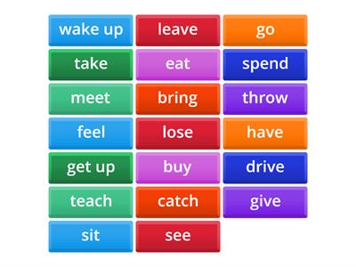 Irregular verbs