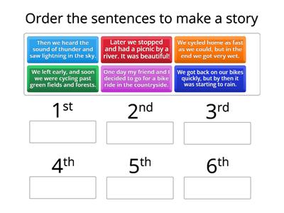  Writing - ordering a story