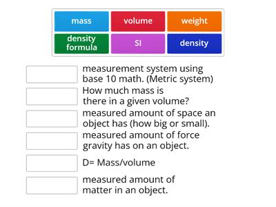 Measuring Matter 1.2