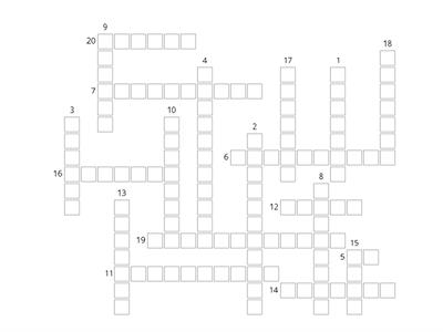 Education and World of Work Crossword