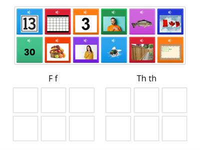 Phonics - f or th - Sort
