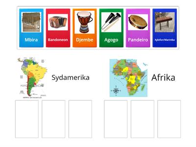 Copy Afrika & Sydamerika - Världens musikkulturer-Para ihop med rätt instrument