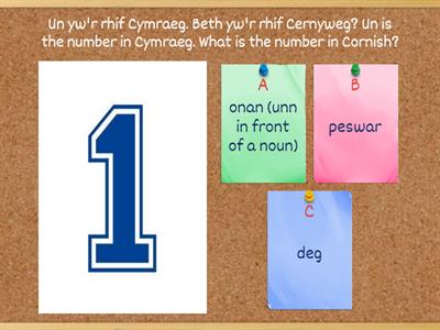 Welsh and similar languages -Numbers      Y Gymraeg a ieithoedd tebyg -Rhifau