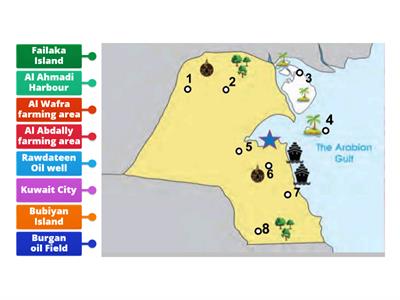 Map of Kuwait