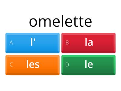 Quiz des articles définis