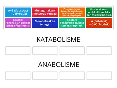 Jenis-jenis METABOLISME  dalam Sel