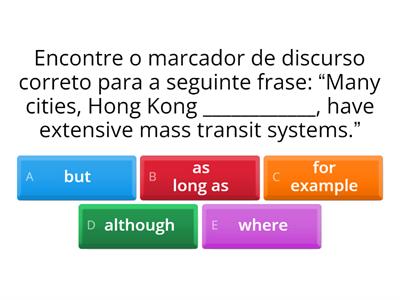 Discourse Markers (Linking Words)