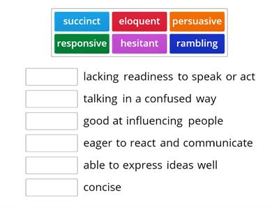 Adjectives Communicators
