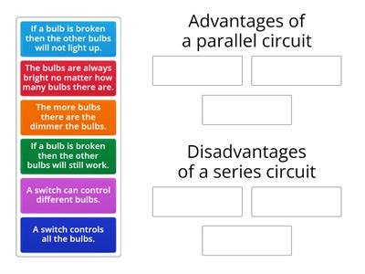 Y5 Advantages and disadvantages of series and parallel circuits